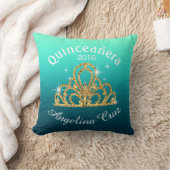 キンセアニェラのティアラの《写真》ぼけ味のきらきら光るな|グラデーションなティール(緑がかった色) クッション (ブランケット)