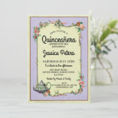 キンセアニェラのパーティーの不思議の国のティーポットの茶招待 招待状 (スタンド正面)