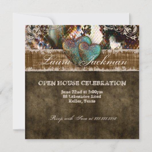 キンセアニェラの卒業生の菓子16のヴィンテージのスエードの写真 招待状 (裏面)