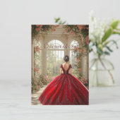 キンセアニェラの少女が赤いガウンを着てアトリウムに入る 招待状 (スタンド正面)