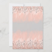 キンセアニェラの招待状のばら色の金ゴールド、第15誕生日 招待状 (裏面)