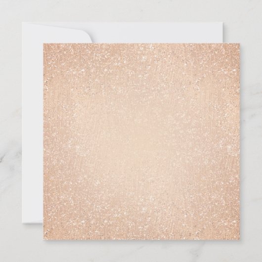 キンセアニェラの第15誕生日のばら色の金ゴールドのグリッターのペンキ 招待状 (裏面)