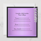 キンセアニェラの紫色の黒い銀製の宝石のティアラ 招待状 (裏面)