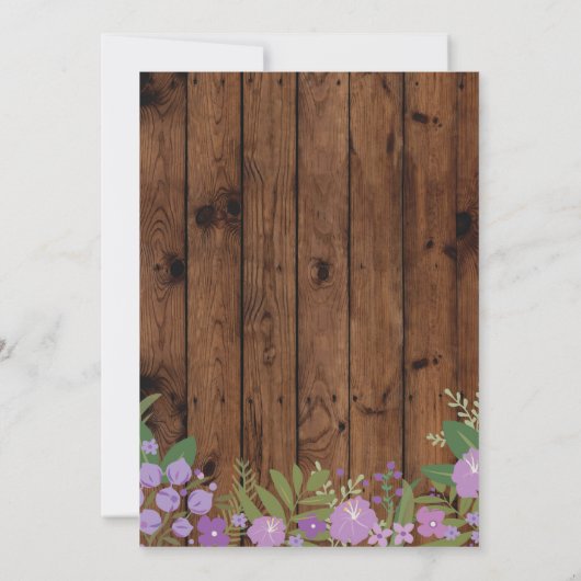 キンセアニェラの誕生会の花の木製の招待第15 招待状 (裏面)