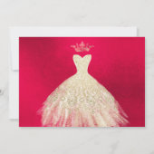 キンセアニェラの輝くドレス, 偽のゴールド+赤 招待状 (裏面)