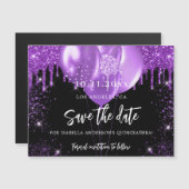 キンセアニェラの黒紫色の風船は日付を保存 (正面/裏面)