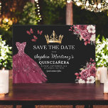 キンセアニェラは日付を保存フローラブルゴーニュ セーブザデート<br><div class="desc">フローラBurgundy Save the Date誕生日招待状とのスタイルであなたのキンチェニェラを発表。このエレガントデザインは、繊細なフローラアクセントで飾られた豊かなブルゴーニュの色合いを特徴とし、時代を超越したお祝いに最適。洗練されたレイアウトは、すべての重要な詳細を提供し、ゲストが特別な日に自分のカレンダーをマークすることを保証する。金ゴールドや他の色と組み合わせても、ブルゴーニュなトーンはロマンスと壮大さを呼び起こす。この美しく細工された日付を除き、あなたのイベントが覚えておくべき一つであることを確認して、あなたのキンセアニラのトーンを設定しなさい。</div>