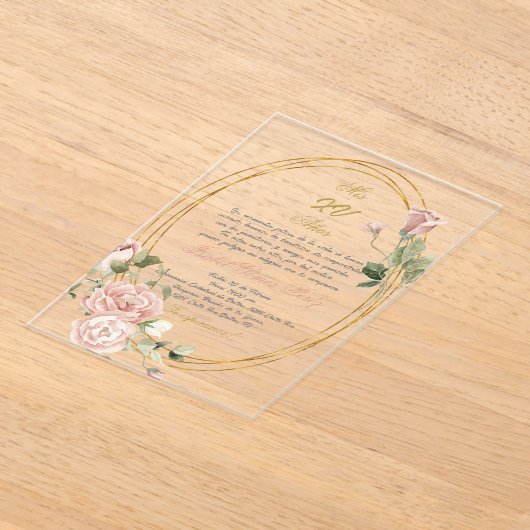 キンセアニェラへの招スペインの待 アクリル招待状 (レイダウン)