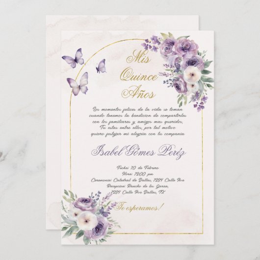 キンセアニェラへの招スペインの待 招待状 (正面/裏面)