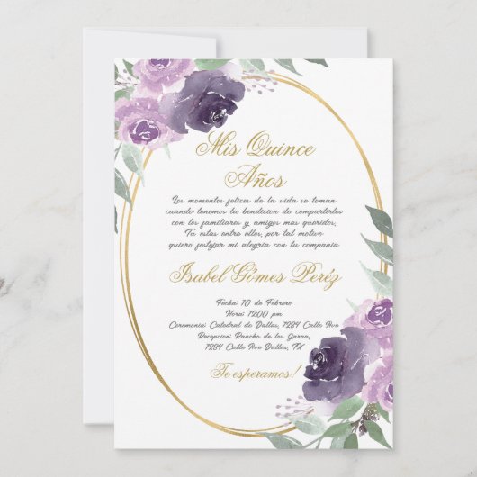 キンセアニェラへの招スペインの待 招待状 (正面)