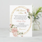 キンセアニェラへの英語での招待 招待状 (スタンド正面)