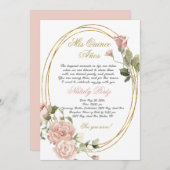 キンセアニェラへの英語での招待 招待状 (正面/裏面)