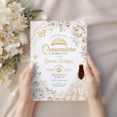 キンセアニェラアイボリー金ゴールドクリーム金ゴールドフローラドレス 招待状