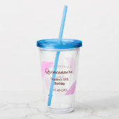 キンセアニェラアノス15th誕生日を追加する名前texture ye アクリルタンブラー (裏面)