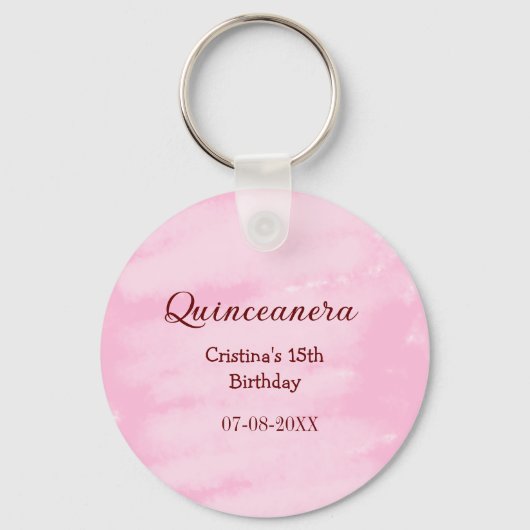 キンセアニェラアノス15th誕生日を追加する名前texture ye キーホルダー (正面)