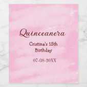 キンセアニェラアノス15th誕生日を追加する名前texture ye ワインラベル (シングルラベル)