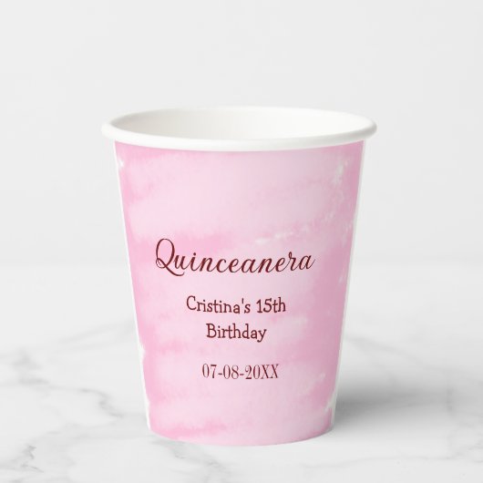 キンセアニェラアノス15th誕生日を追加する名前texture ye 紙コップ (正面)