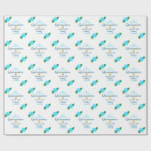 キンセアニェラアノス15th birthday blueバラクラウンアート ラッピングペーパー (フラット)