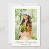 キンセアニェライエロー金ゴールドホワイトフローラクラウン写真 招待状 (裏面)