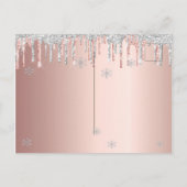 キンセアニェラウィンターシルバーグリッターピンク ポストカード (裏面)