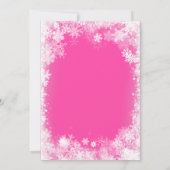 キンセアニェラウィンターワンダーランドスノーフレークピンク 招待状 (裏面)