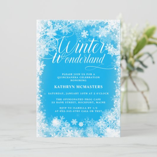 キンセアニェラウィンターワンダーランドスノーフレーク 招待状 (スタンド正面)