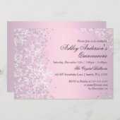 キンセアニェラウィンターワンダーランドピンク雪 招待状 (正面/裏面)