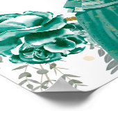 キンセアニェラウェルカムサインエメラルドグリーンドレス ポスター (角)