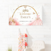 キンセアニェラウェルカムサインバナー | ボホピンクフローラ 横断幕 (インサイチュ)