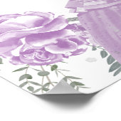 キンセアニェラウェルカムサインラベンダードレスフローラ ポスター (角)