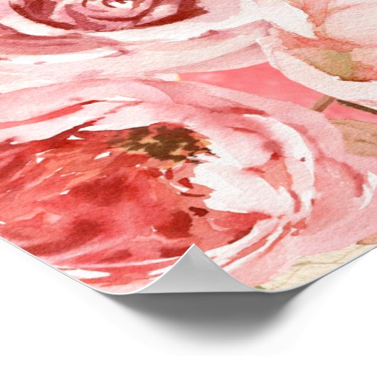 キンセアニェラウェルカムサイン |フローラ赤面ピンク ポスター (角)