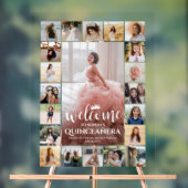 キンセアニェラウェルカムフォトコラージュ15誕生日 アクリルサイン (ニュートラル)