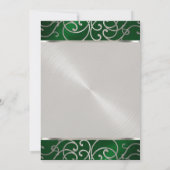 キンセアニェラエメラルドグリーンシルバーフィリースワーズ 招待状 (裏面)