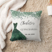 キンセアニェラエメラルドグリーンドレスの白い名前 クッション (ブランケット)