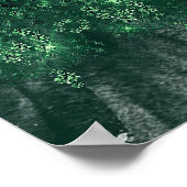 キンセアニェラエメラルドグリーンドレス紙吹雪へようこそ ポスター (角)