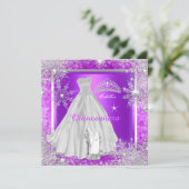 キンセアニェラエリートパープエレガントルバースデーパーティー 招待状 (スタンド正面)