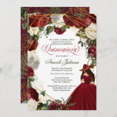 キンセアニェラエレガントシャルロ・ブルゴーニュ白フローラi 招待状 (正面/裏面)