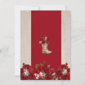 キンセアニェラエレガントシャーロレッドローズウェスタン素朴 招待状 (裏面)