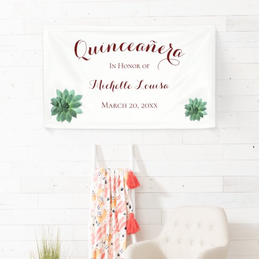 キンセアニェラエレガントバースデーパーティーバナー 横断幕 (インサイチュ)