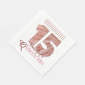 キンセアニェラエレガントピンクキャンドル15thバースデーパーティー スタンダードランチョンナプキン (角)