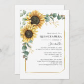 キンセアニェラエレガントフローラひまわりユーカリ15 招待状 (正面/裏面)
