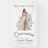 キンセアニェラエレガントプリンセスダイヤモンドグリッターガウン 横断幕 (縦)