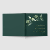 キンセアニェラエレガント第15回誕生日バラ金ゴールド ゲストブック (全面)