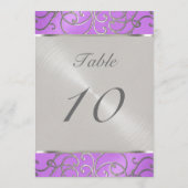 キンセアニェラオーキッドパープルシルバーフィリグリー渦巻き 招待状 (裏面)