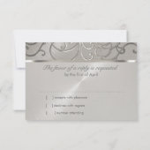 キンセアニェラオールシルバーフィリグリー渦巻き 招待状 (裏面)