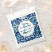 キンセアニェラカスタムギフトアイディアモノグラム名アズレジョ フェイバーバッグ (クリップ留めされた状態)