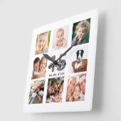 キンセアニェラカスタムフォトコラージュ女子マイルストーン スクエア壁時計 (傾斜)