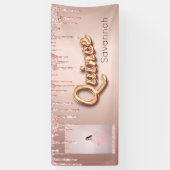 キンセアニェラカスタムフォトバラ金ゴールドグリッター 横断幕 (縦)