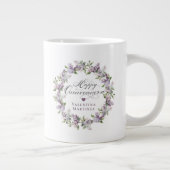 キンセアニェラカスタム誕生日ギフトパープル薄紫 ジャンボコーヒーマグカップ (右)