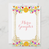 キンセアニェラカラフルフラワーズ金ゴールド招待状 招待状 (裏面)